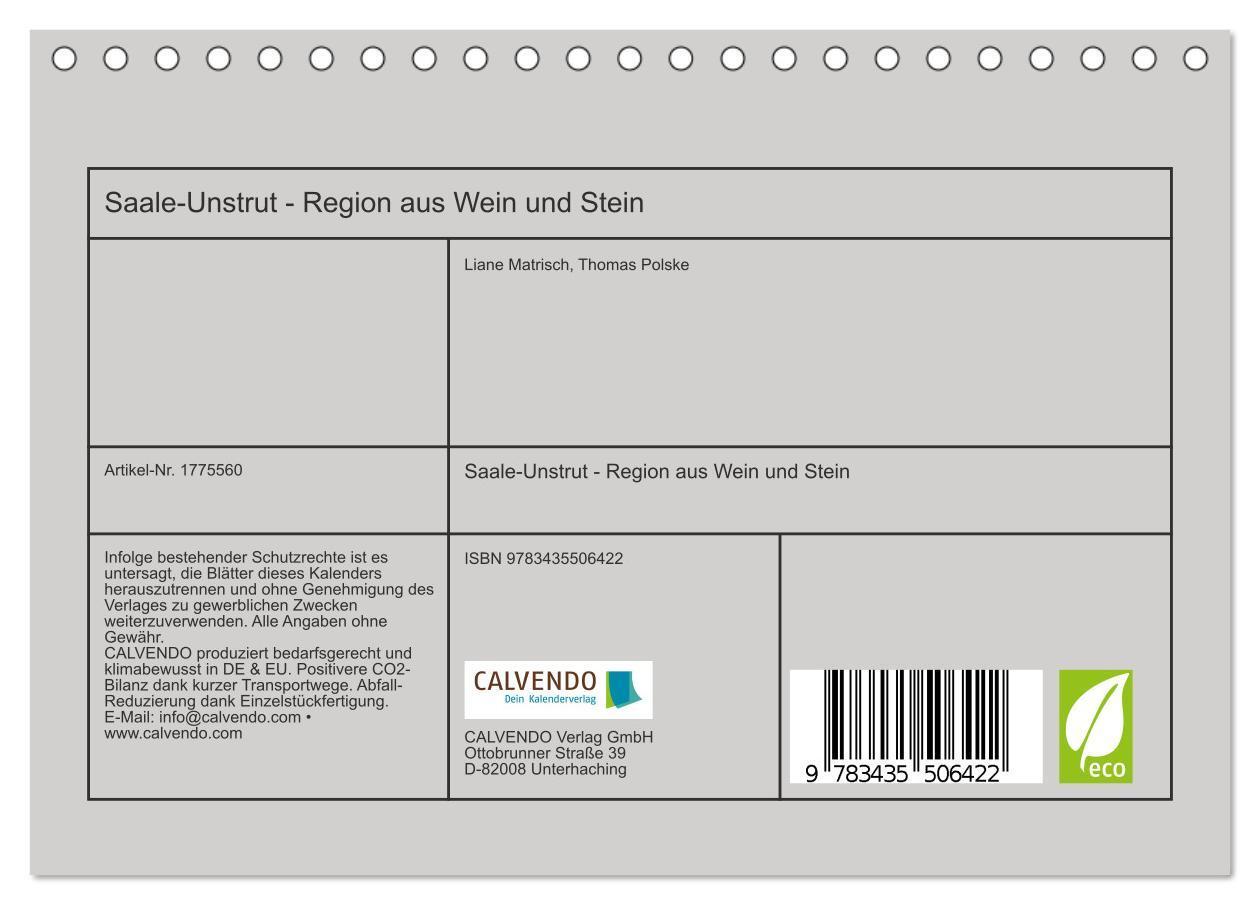 Bild: 9783435506422 | Saale-Unstrut - Region aus Wein und Stein (Tischkalender 2025 DIN...