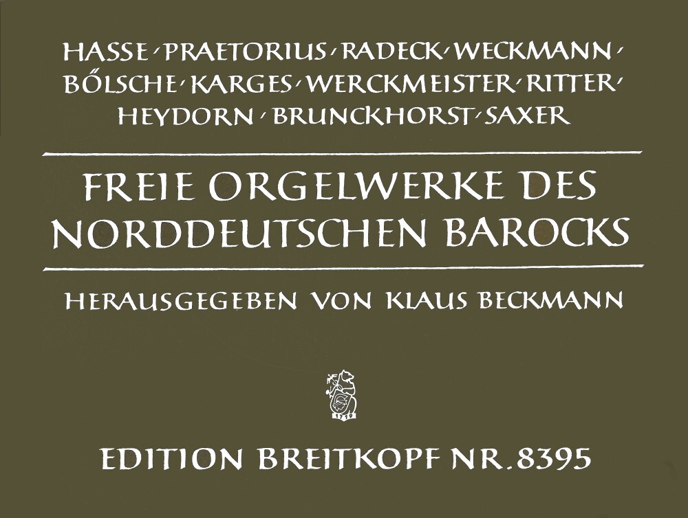 Cover: 9790004177013 | Freie Orgelwerke nordd. Barock | Breitkopf Urtext Edition | Buch