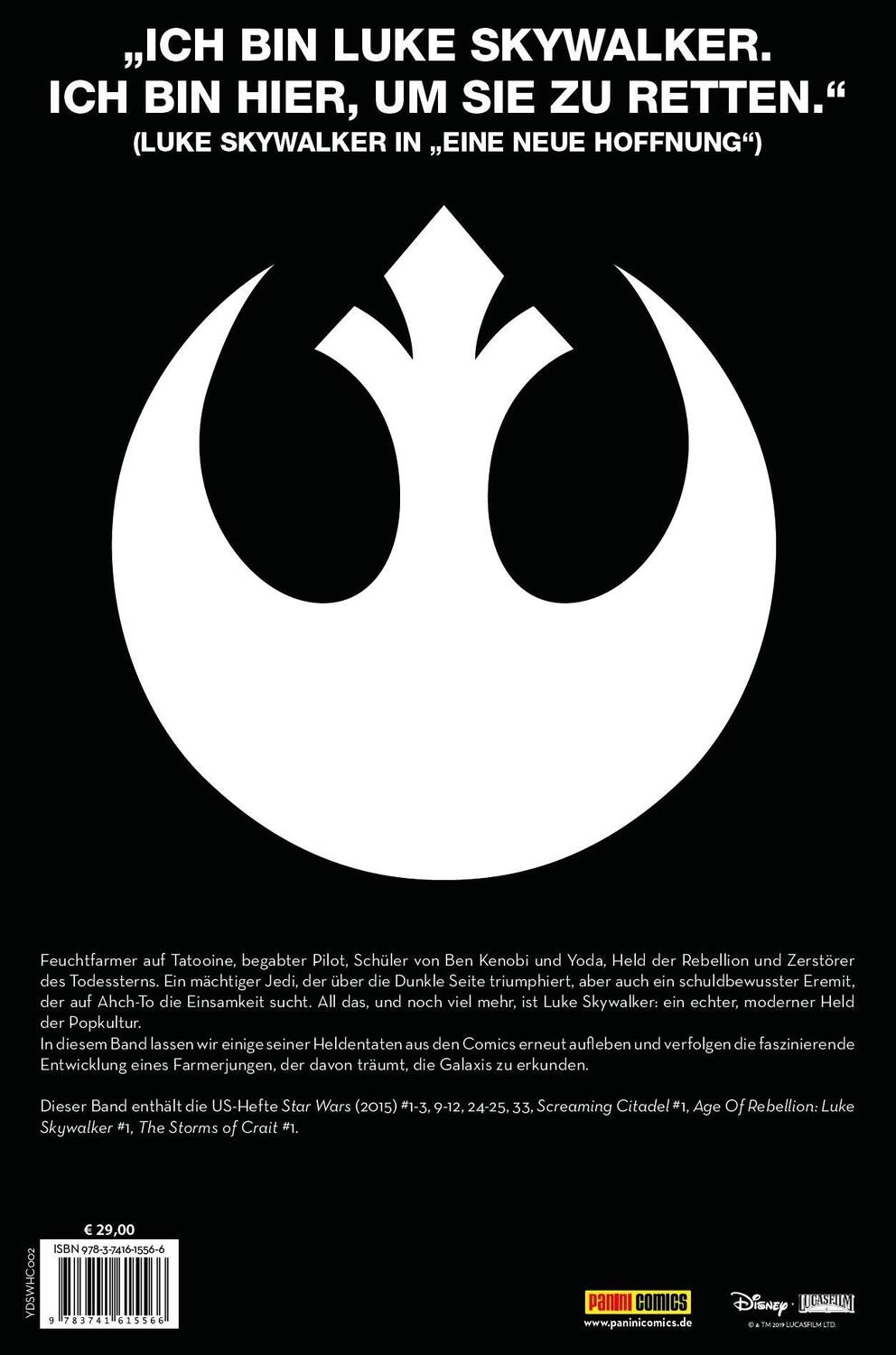 Rückseite: 9783741615566 | Star Wars: Luke Skywalker Anthologie | Jason Aaron (u. a.) | Buch
