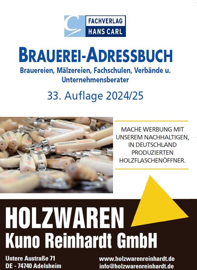 Cover: 9783418008677 | BRAUEREI-ADRESSBUCH 2024/2025 | Fachverlag Hans Carl | Taschenbuch