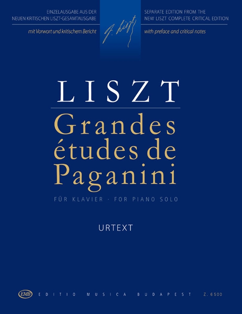 Cover: 9790080065006 | Grandes etudes de Paganini für Klavier | Nos. 1-6 | Franz Liszt | Buch