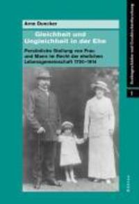 Cover: 9783412173029 | Gleichheit und Ungleichheit in der Ehe | Arne Duncker | Buch | 1189 S.