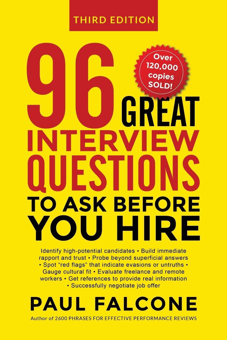 Cover: 9780814439159 | 96 Great Interview Questions to Ask Before You Hire | Paul Falcone