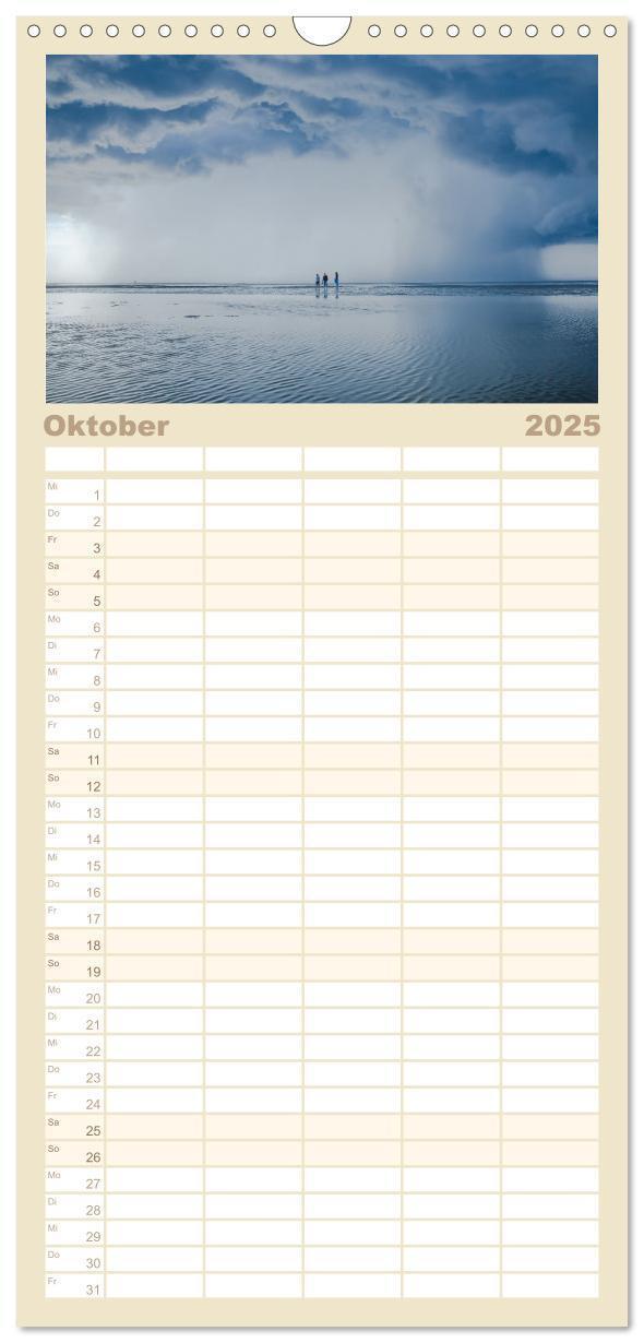 Bild: 9783457098189 | Familienplaner 2025 - Moin Spiekeroog mit 5 Spalten (Wandkalender,...