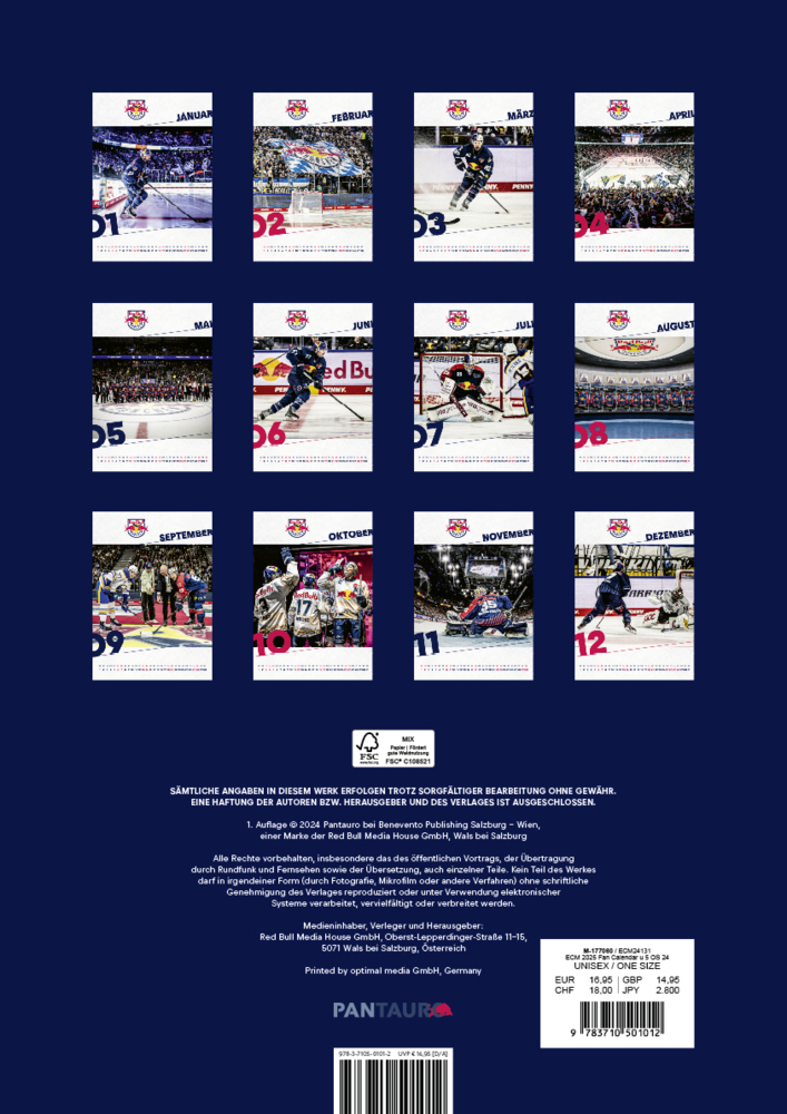 Bild: 9783710501012 | EHC Red Bull München 2025 - Fankalender | Kalender | Spiralbindung