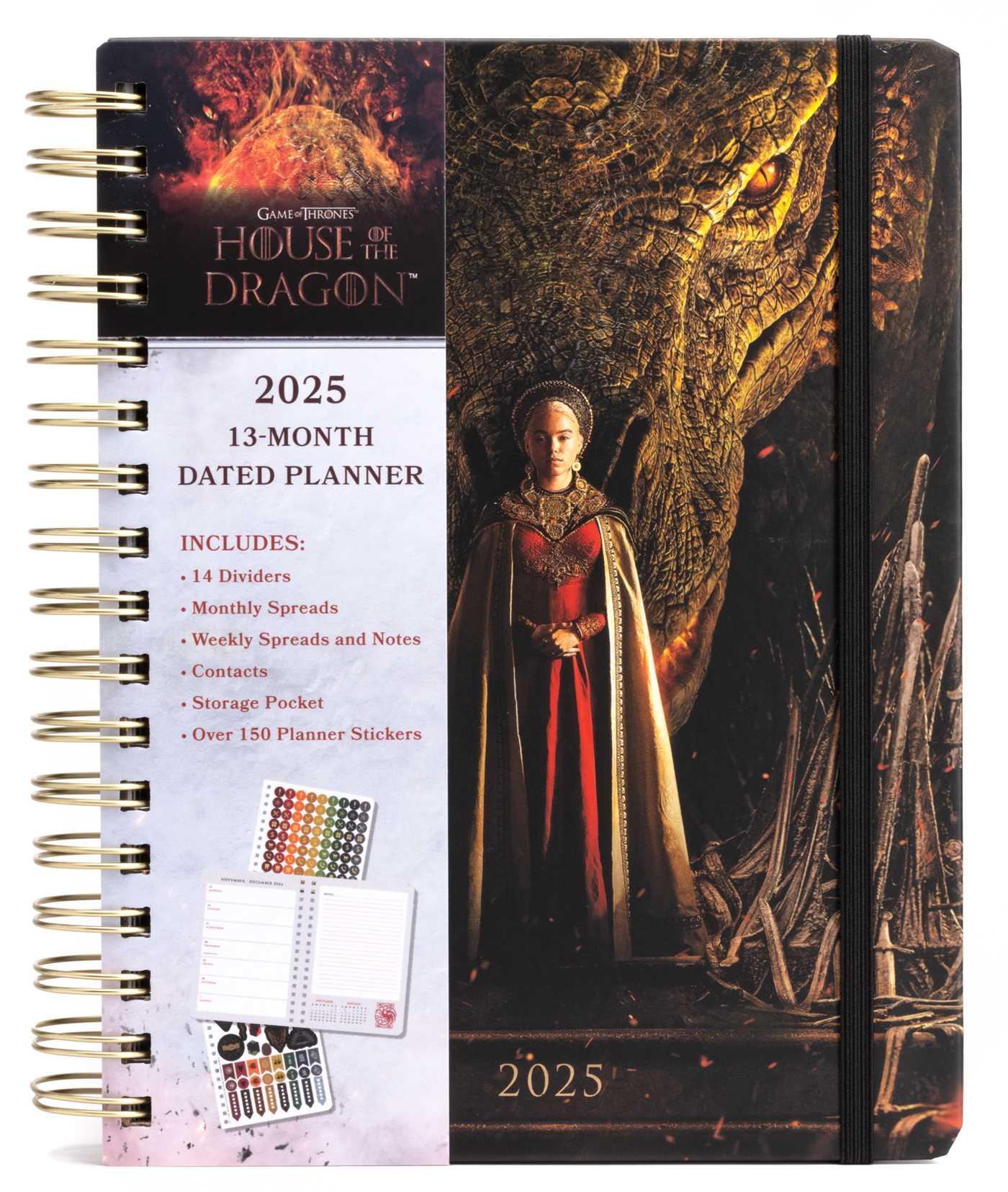 Cover: 9798886637120 | 2025 House of the Dragon 13-Month Weekly Planner | Insights | Buch