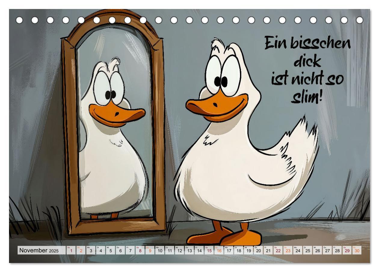 Bild: 9783457190104 | Gans coole Sprüche (Tischkalender 2025 DIN A5 quer), CALVENDO...