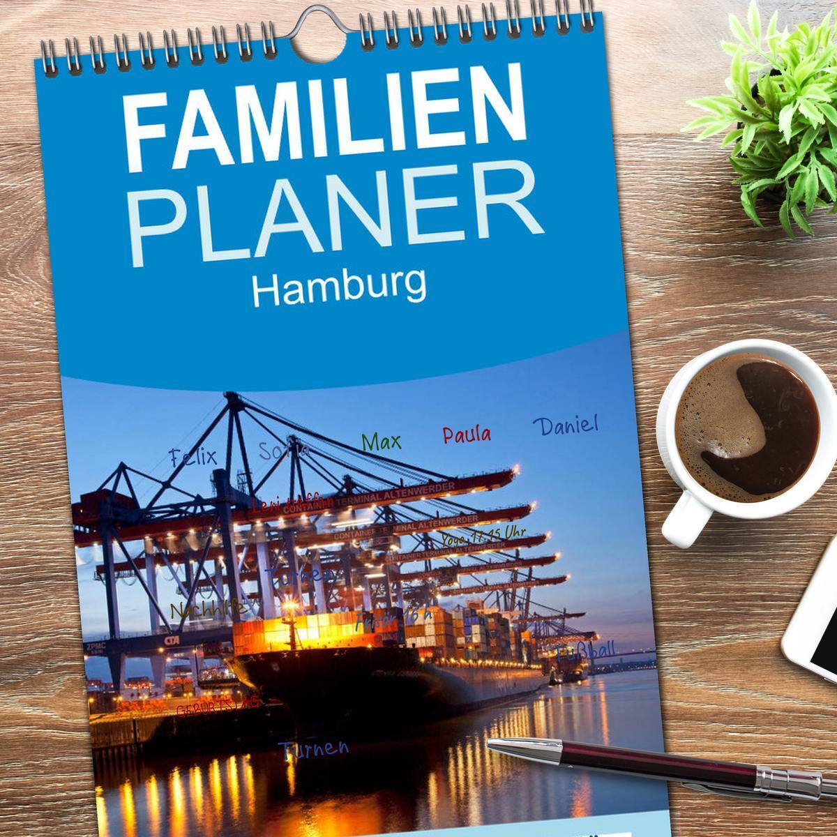 Bild: 9783457125809 | Familienplaner 2025 - Hamburg mit 5 Spalten (Wandkalender, 21 x 45...