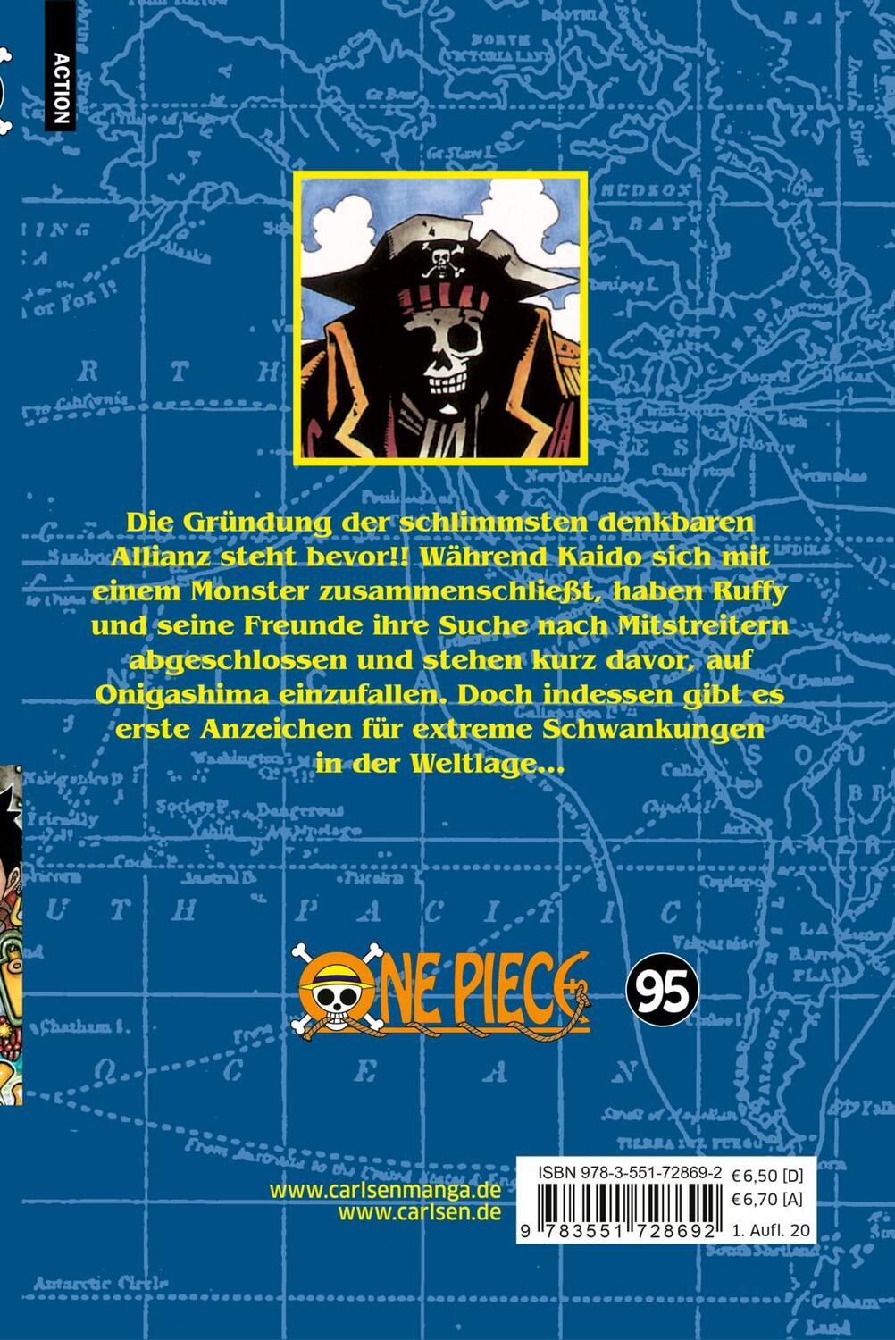 Rückseite: 9783551728692 | One Piece 95 | Piraten, Abenteuer und der größte Schatz der Welt!