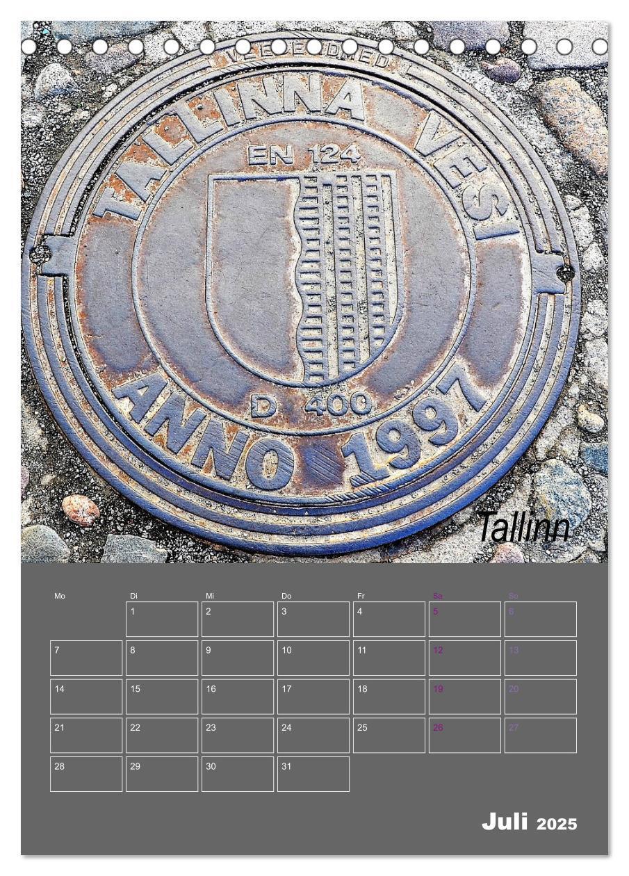 Bild: 9783435960682 | Faszination Kanaldeckel (Tischkalender 2025 DIN A5 hoch), CALVENDO...