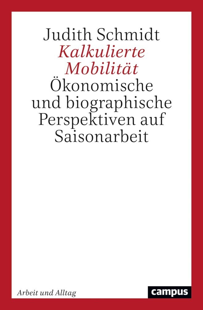 Cover: 9783593514482 | Kalkulierte Mobilität | Judith Schmidt | Taschenbuch | 2021
