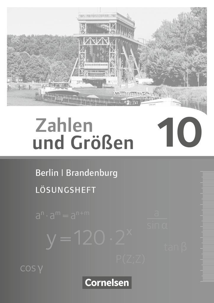 Cover: 9783060085620 | Zahlen und Größen 10. Schuljahr - Berlin und Brandenburg - Lösungen...