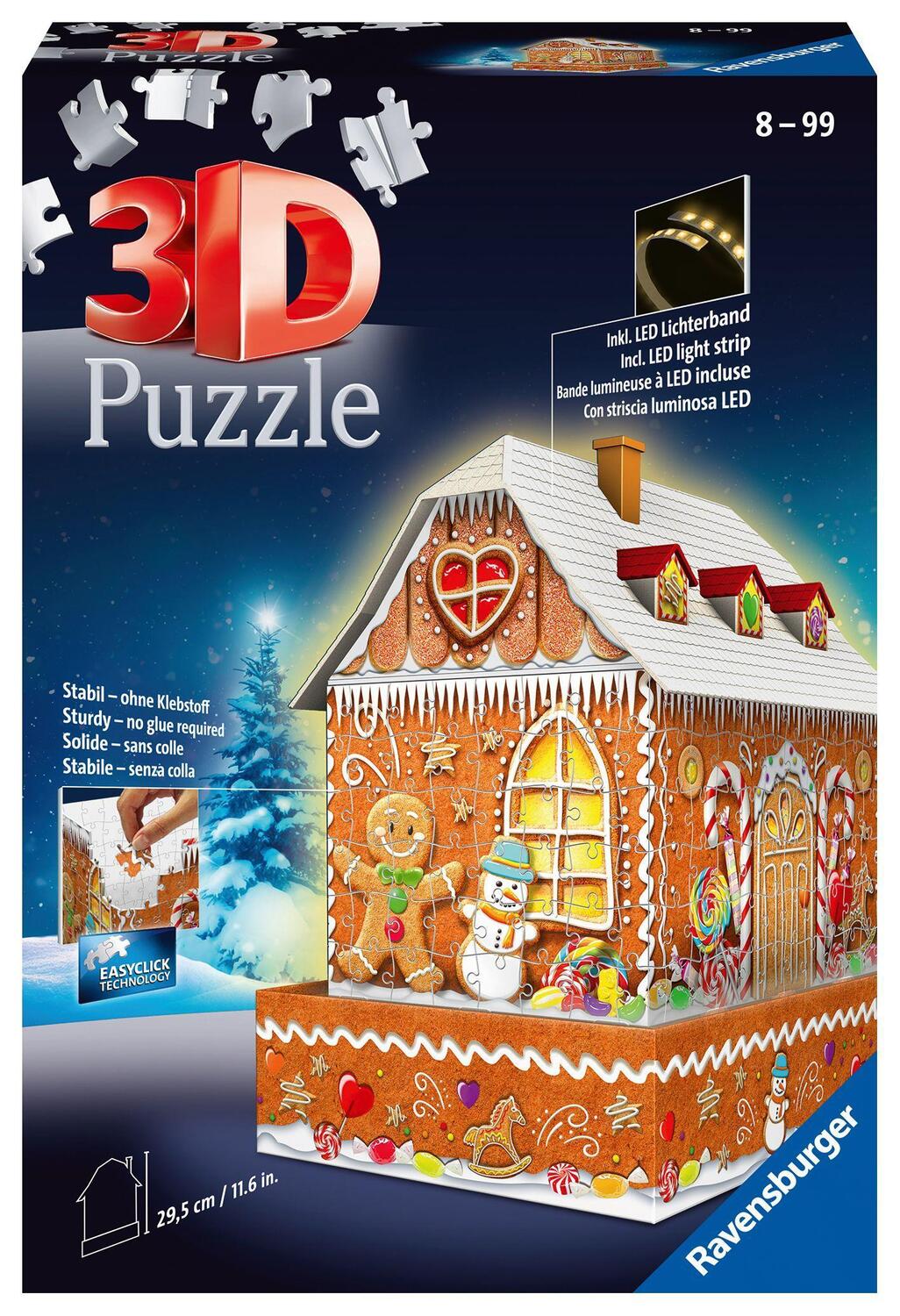 Cover: 4005556112371 | Lebkuchenhaus bei Nacht | Erleben Sie Puzzeln in der 3. Dimension