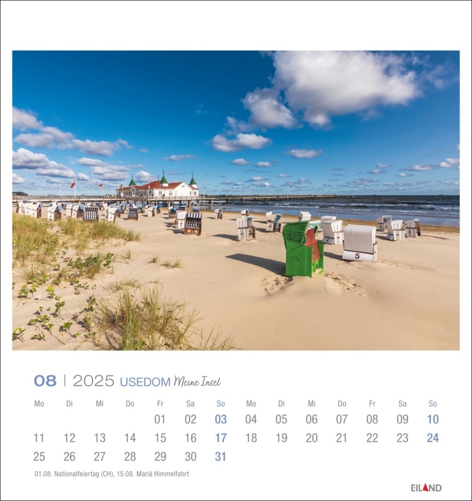 Bild: 9783964023377 | Usedom Postkartenkalender 2025 - Meine Insel | Eiland | Kalender