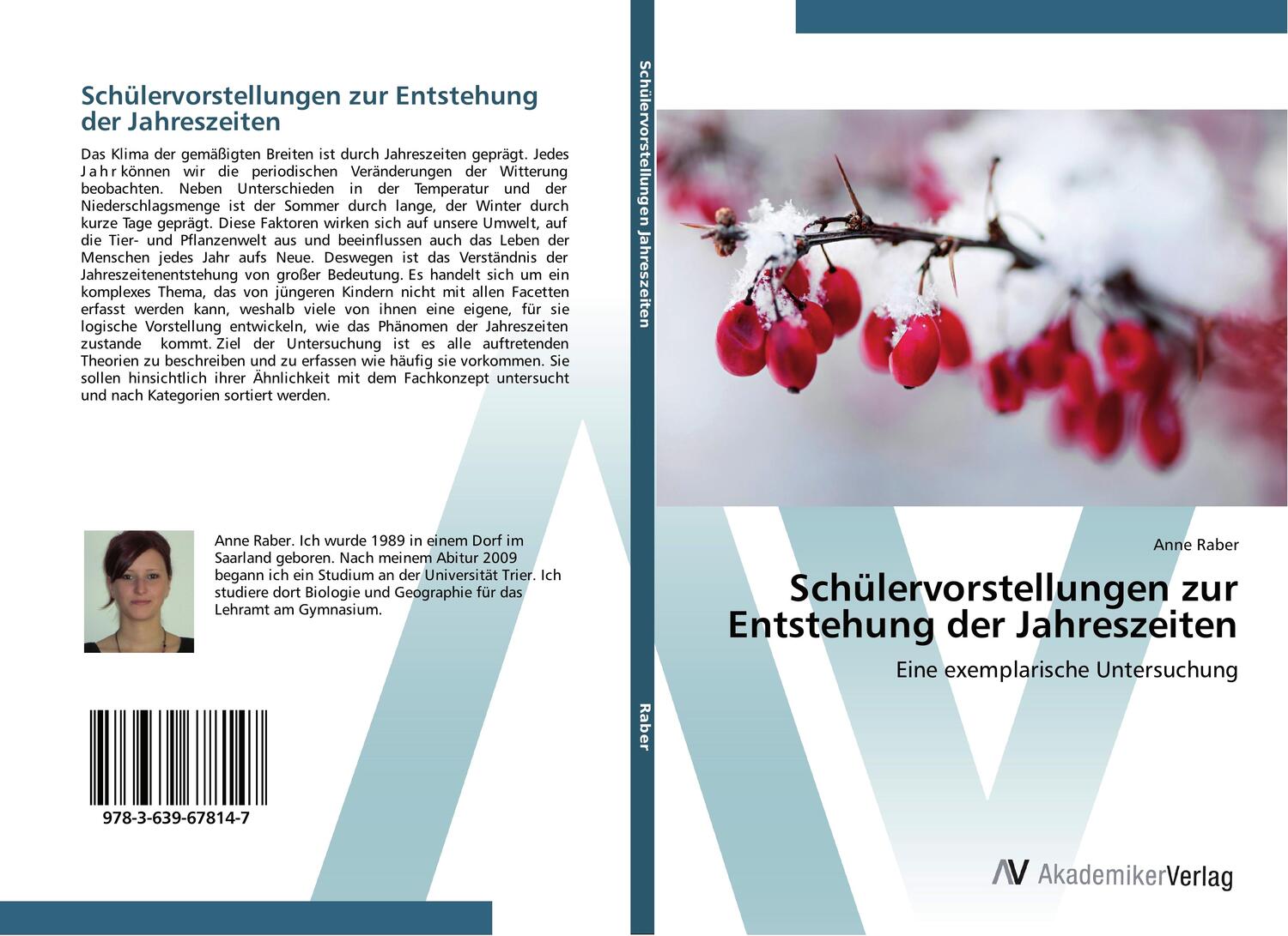 Cover: 9783639678147 | Schülervorstellungen zur Entstehung der Jahreszeiten | Anne Raber