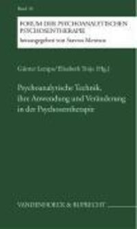 Cover: 9783525451113 | Psychoanalytische Technik, ihre Anwendung und Veränderung in der...