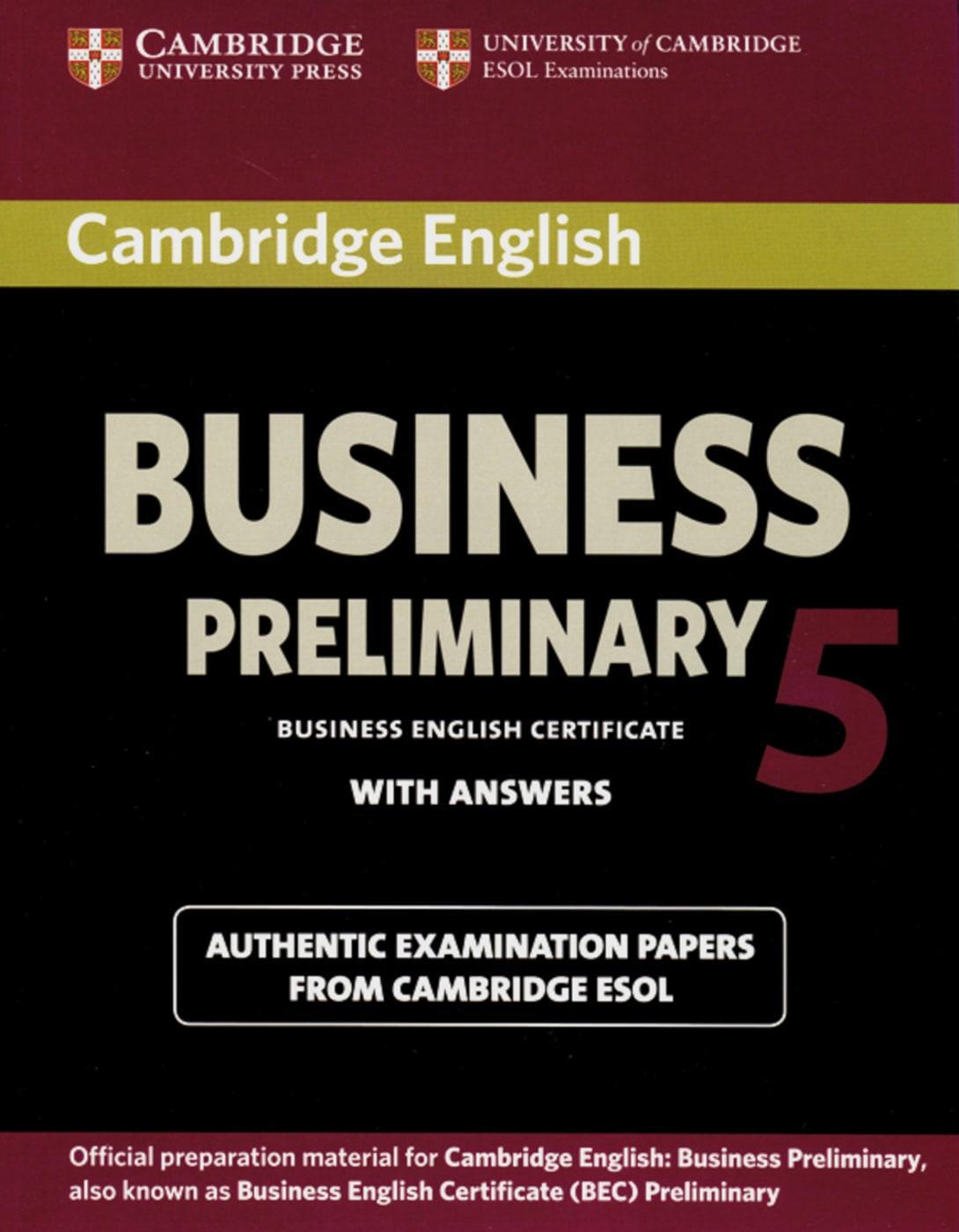 Cover: 9783125399389 | Cambridge BEC Preliminary 5. Student's Book with answers | Taschenbuch