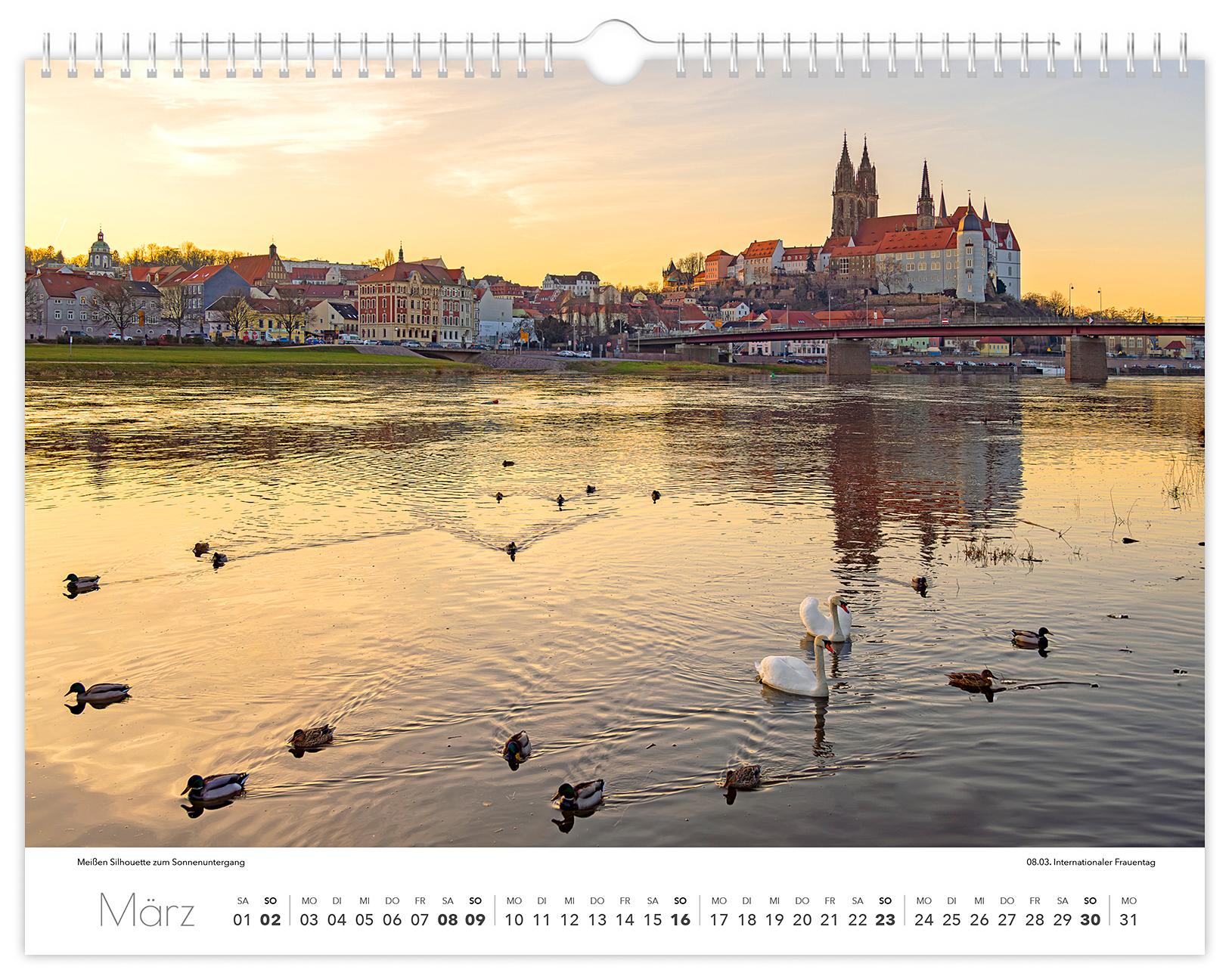 Bild: 9783910680623 | Kalender Meißen 2025 | 40 x 30 cm weißes Kalendarium | Verlag (u. a.)