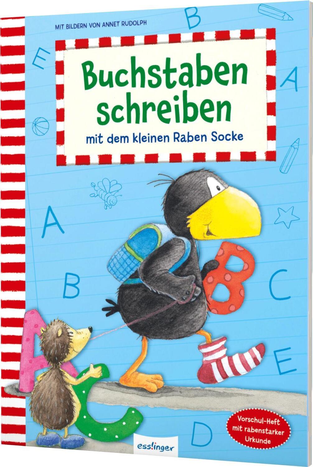 Cover: 9783480233526 | Buchstaben schreiben mit dem kleinen Raben Socke | Annet Rudolph