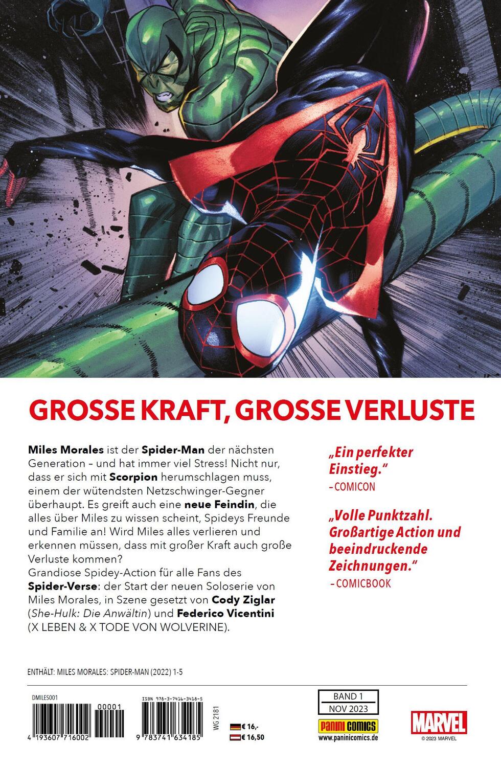 Rückseite: 9783741634185 | Miles Morales: Spider-Man - Neustart (2. Serie) | Bd. 1: Im Visier