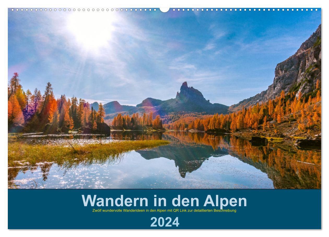 Cover: 9783675521360 | Wandern in den Alpen (Wandkalender 2024 DIN A2 quer), CALVENDO...