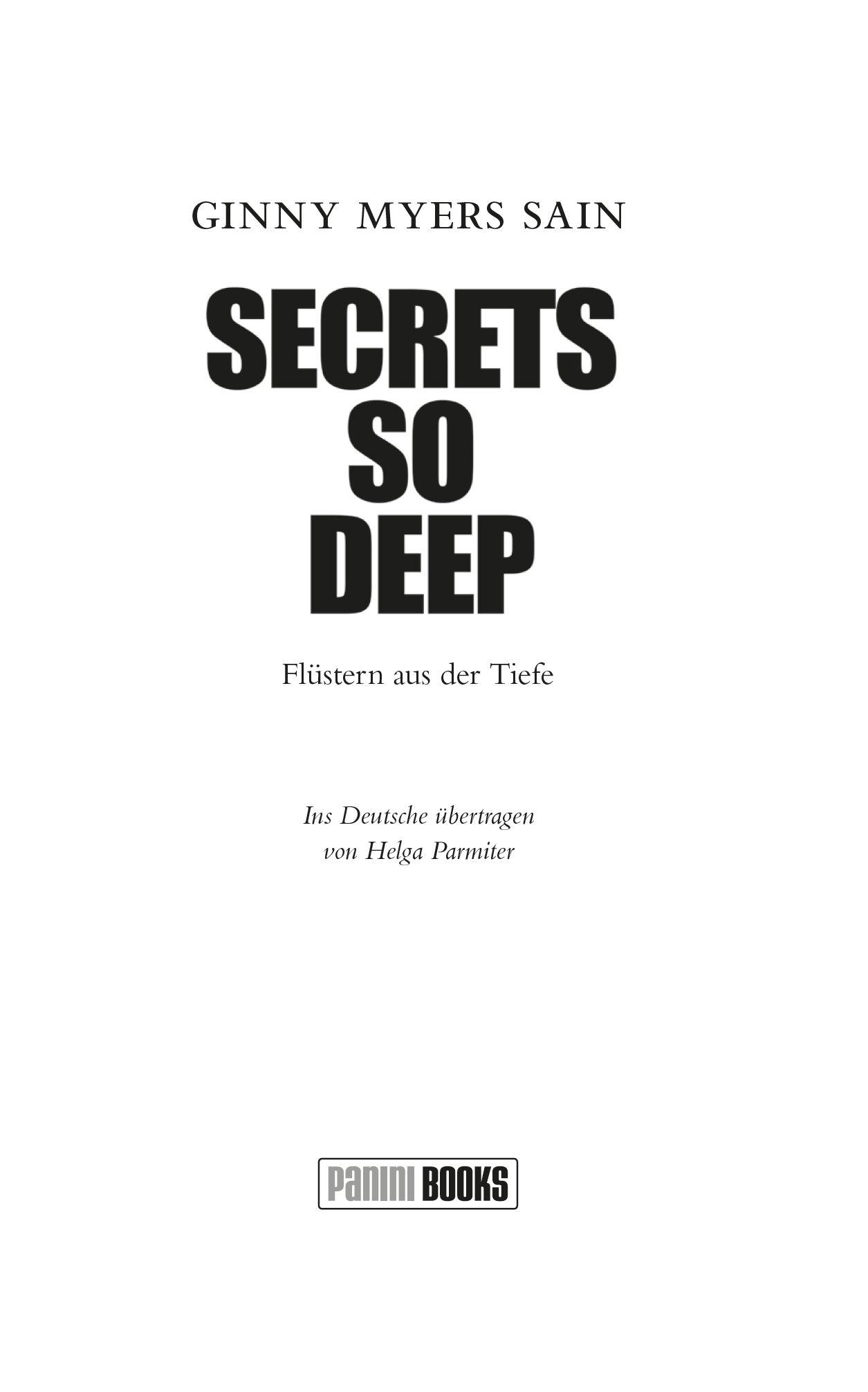 Bild: 9783833243349 | Secrets so Deep: Flüstern aus der Tiefe | Ginny Myers Sain | Buch