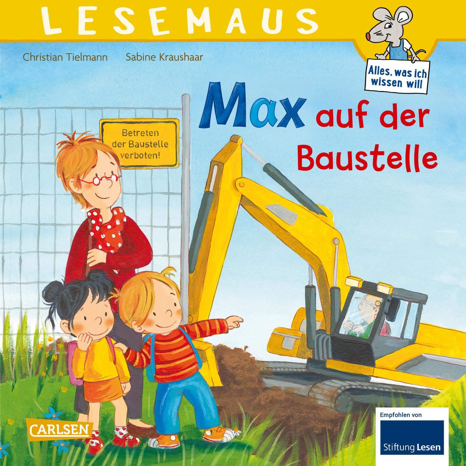 Cover: 9783551086747 | LESEMAUS 12: Max auf der Baustelle | Christian Tielmann | Taschenbuch