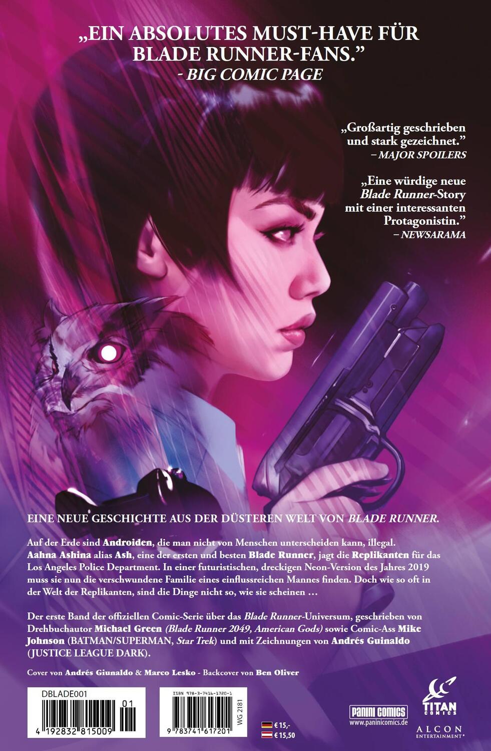 Rückseite: 9783741617201 | Blade Runner 2019 | Bd. 1: Los Angeles | Michael Green (u. a.) | Buch