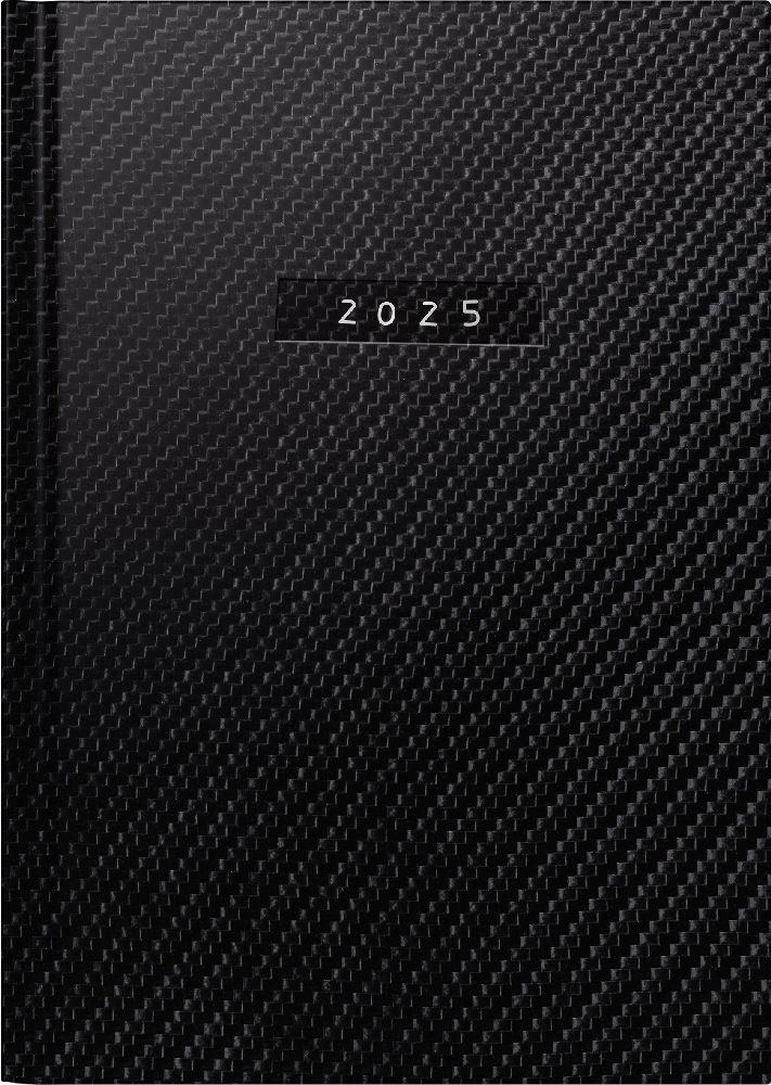 Cover: 4003273784918 | Buchkalender Modell futura 2 (2025) Carbon | 2 Seiten = 1 Woche, A5