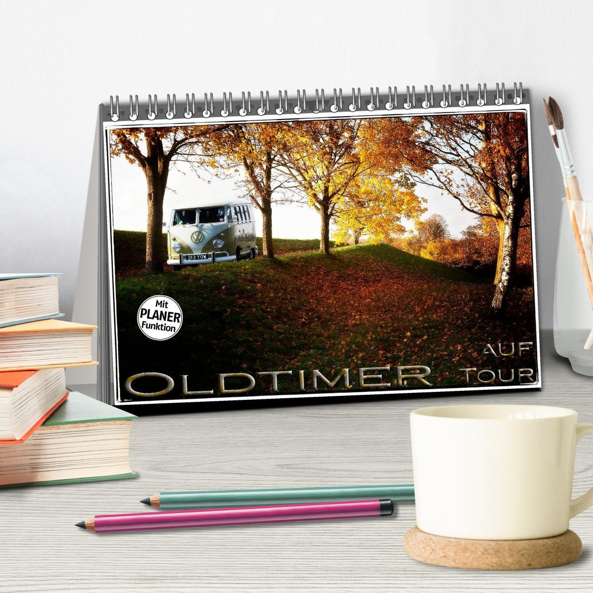 Bild: 9783435551637 | Oldtimer auf Tour (Tischkalender 2025 DIN A5 quer), CALVENDO...