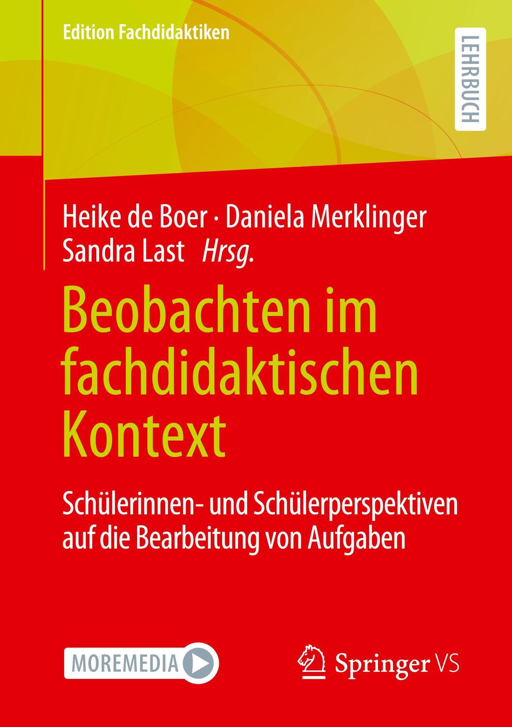 Cover: 9783658353544 | Beobachten im fachdidaktischen Kontext | Heike De Boer (u. a.) | Buch