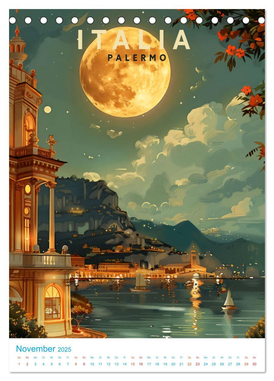 Bild: 9783457130339 | Italien - Old School Poster Style (Tischkalender 2025 DIN A5 hoch),...