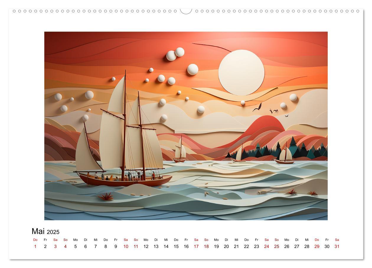 Bild: 9783383869815 | Paper Art (Wandkalender 2025 DIN A2 quer), CALVENDO Monatskalender