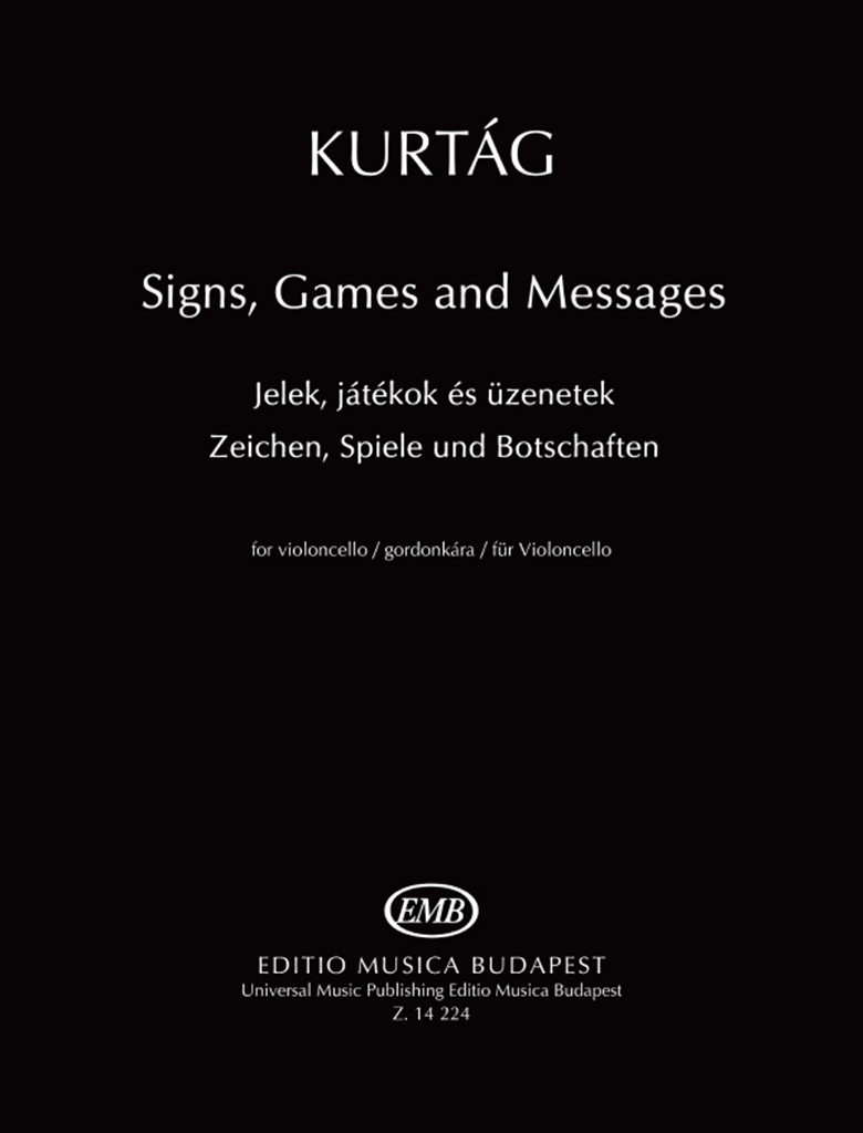 Cover: 9790080142240 | Signs Games and Messages for Cello | György Kurtág | Buch | 2007