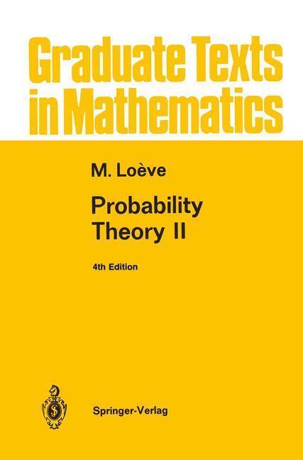 Bild: 9780387902623 | Probability Theory II | M. Loeve | Buch | HC runder Rücken kaschiert