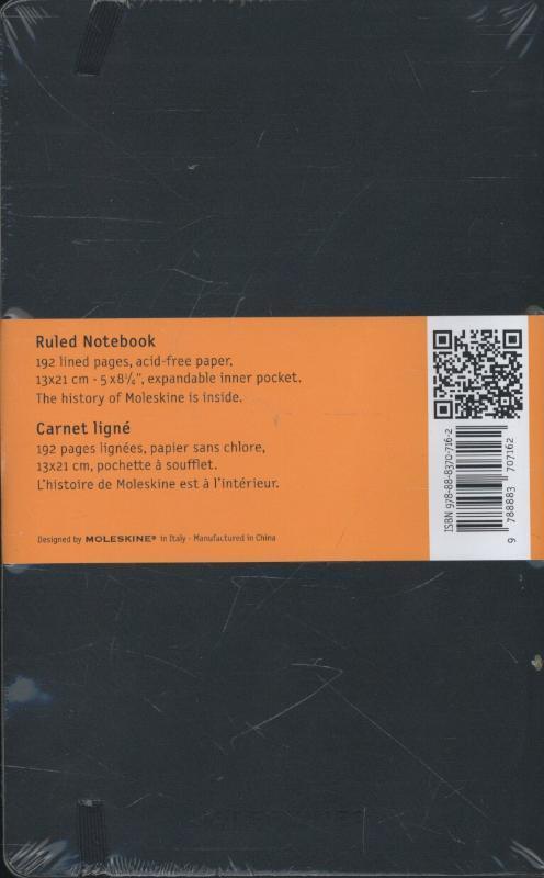 Rückseite: 9788883707162 | Moleskine. Notizbuch liniert groß | Notizbuch | Lesebändchen | 192 S.