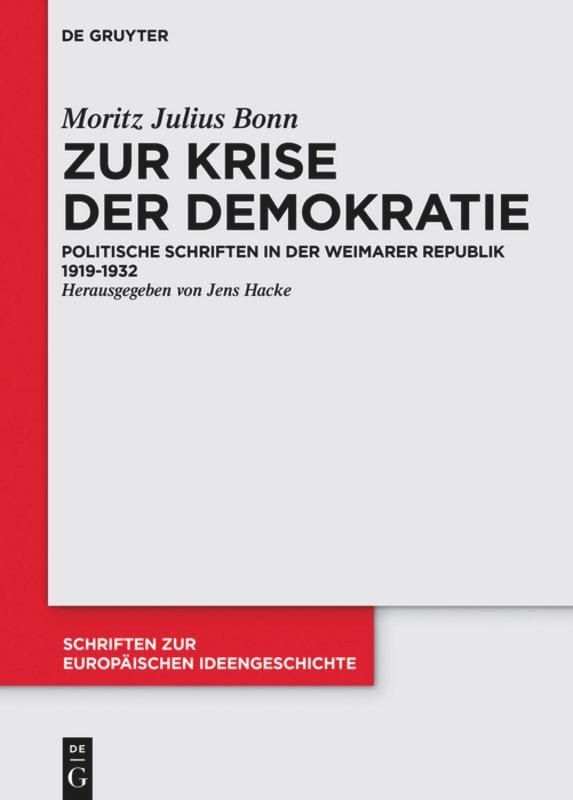 Cover: 9783050062594 | Zur Krise der Demokratie | Moritz Julius Bonn | Buch | ISSN | VIII