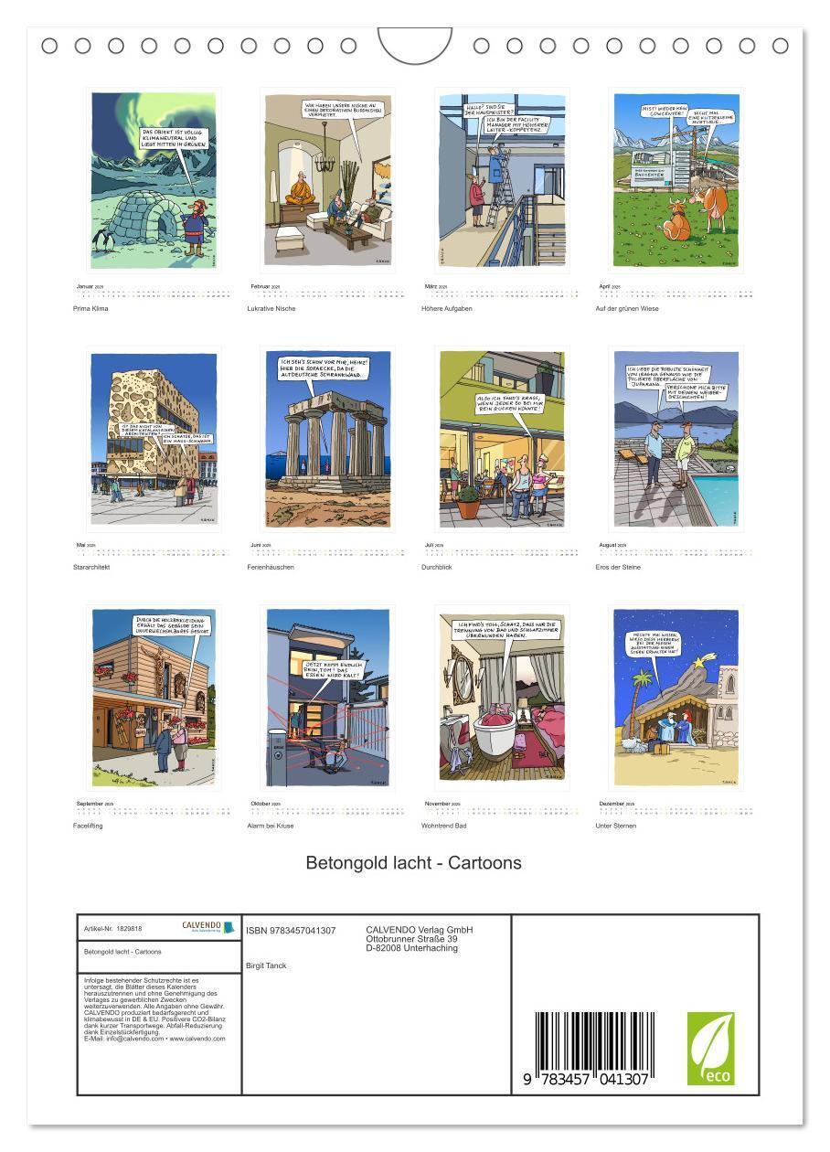 Bild: 9783457041307 | Betongold lacht - Cartoons (Wandkalender 2025 DIN A4 hoch),...