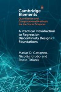 Cover: 9781108710206 | A Practical Introduction to Regression Discontinuity Designs | Buch