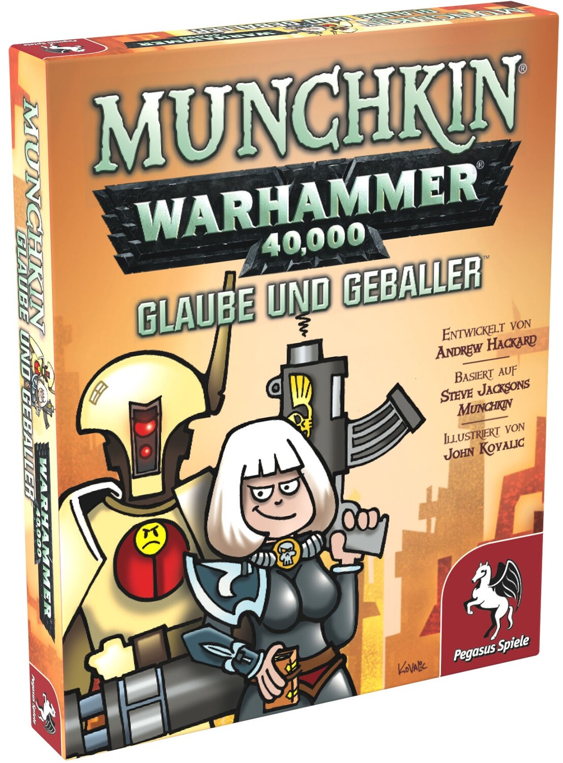 Cover: 4250231718236 | Munchkin Warhammer 40.000: Glaube und Geballer (Erweiterung) | Spiel