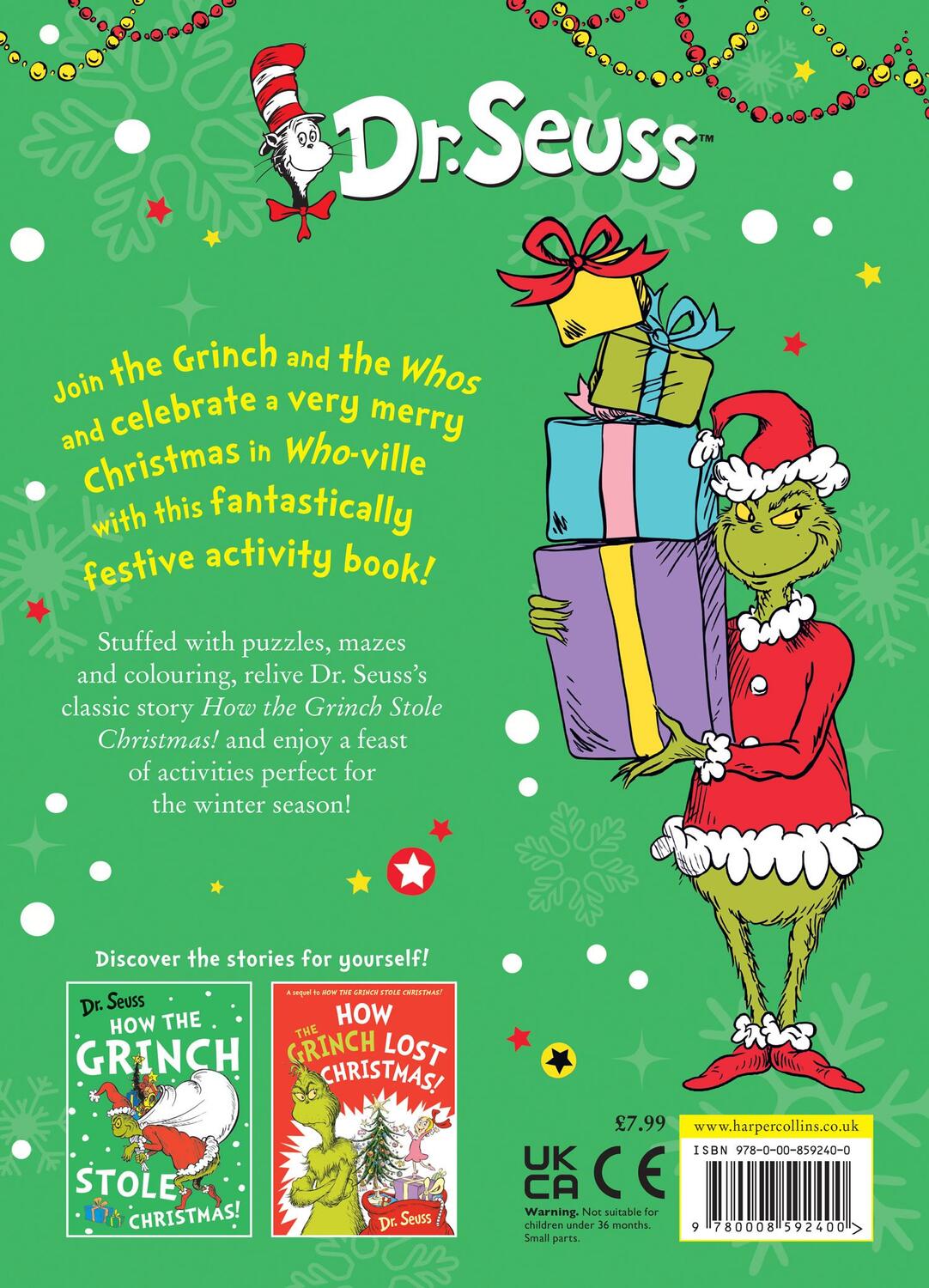 Rückseite: 9780008592400 | The Grinch Christmas Activity Book | Seuss | Taschenbuch | Englisch