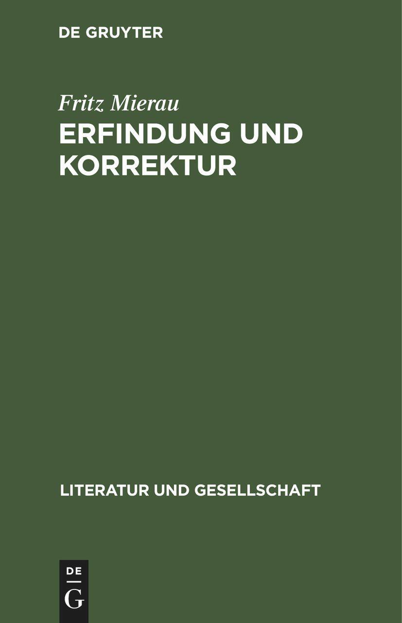 Cover: 9783112472170 | Erfindung und Korrektur | Tretjakows Ästhetik der Operativität | Buch