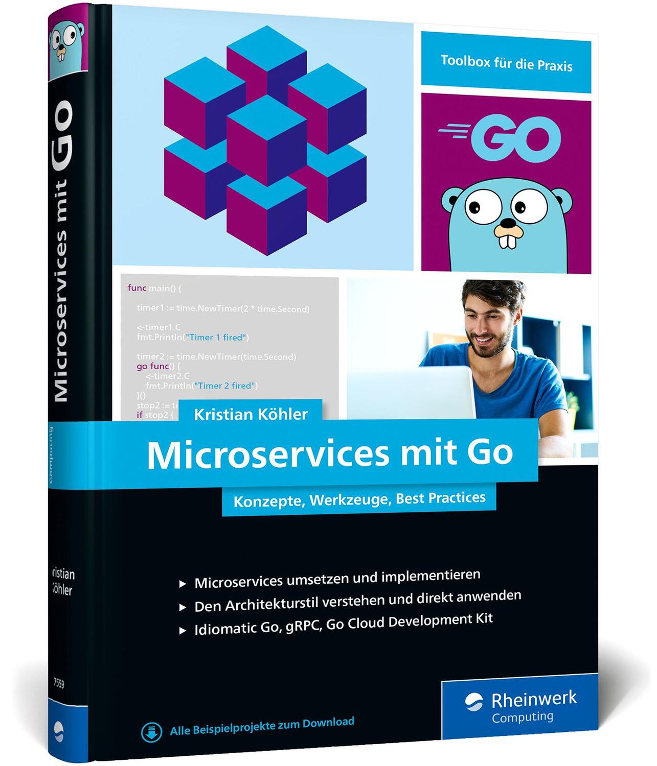 Cover: 9783836275590 | Microservices mit Go | Kristian Köhler | Buch | Rheinwerk Computing