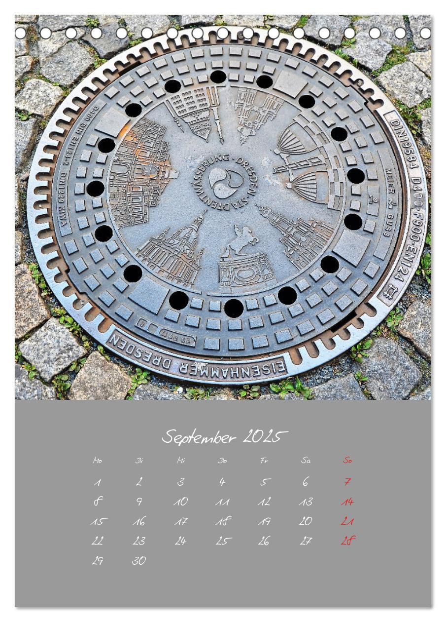 Bild: 9783435951321 | Faszination Kanaldeckel (Tischkalender 2025 DIN A5 hoch), CALVENDO...